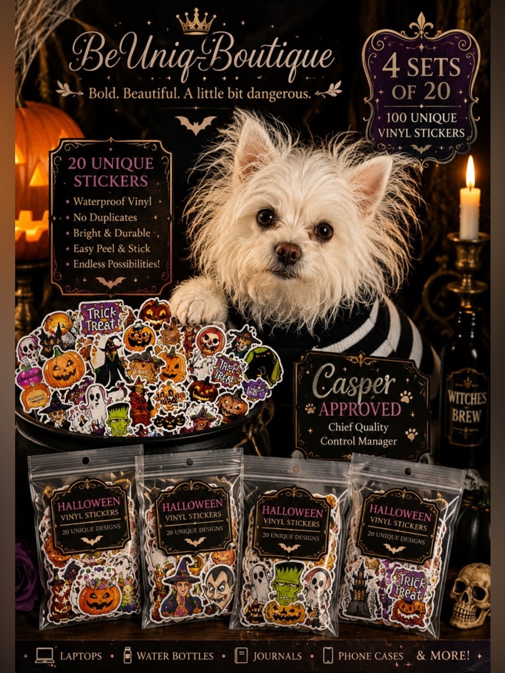 Halloween Vinyl Sticker Pack - Assorted Colors